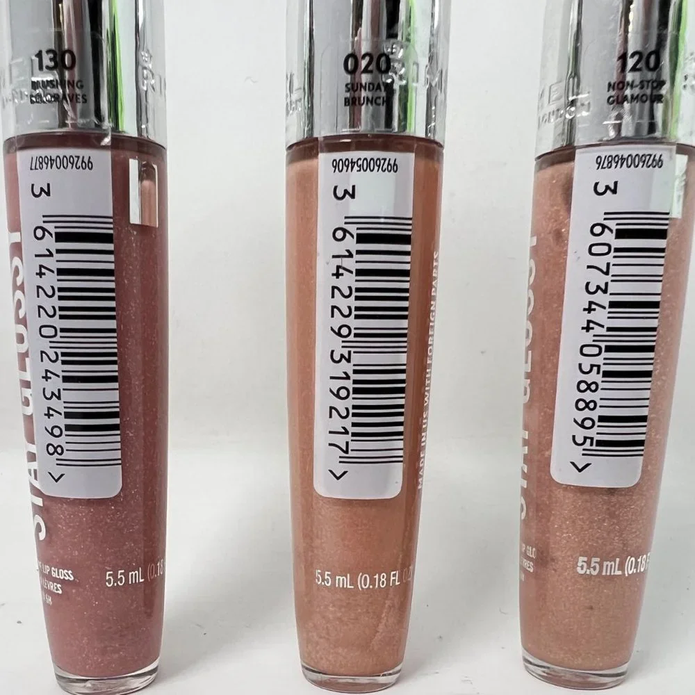 Rimmel Stay Glossy Gh Shine Bundle + Elf Jumbo‎ Lip Gloss Stick - All New Sealed